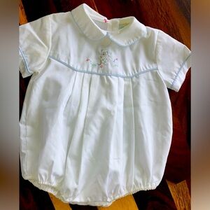 Petit Ami Vintage teddy bear bubble size Newborn VGUC-small stain shown